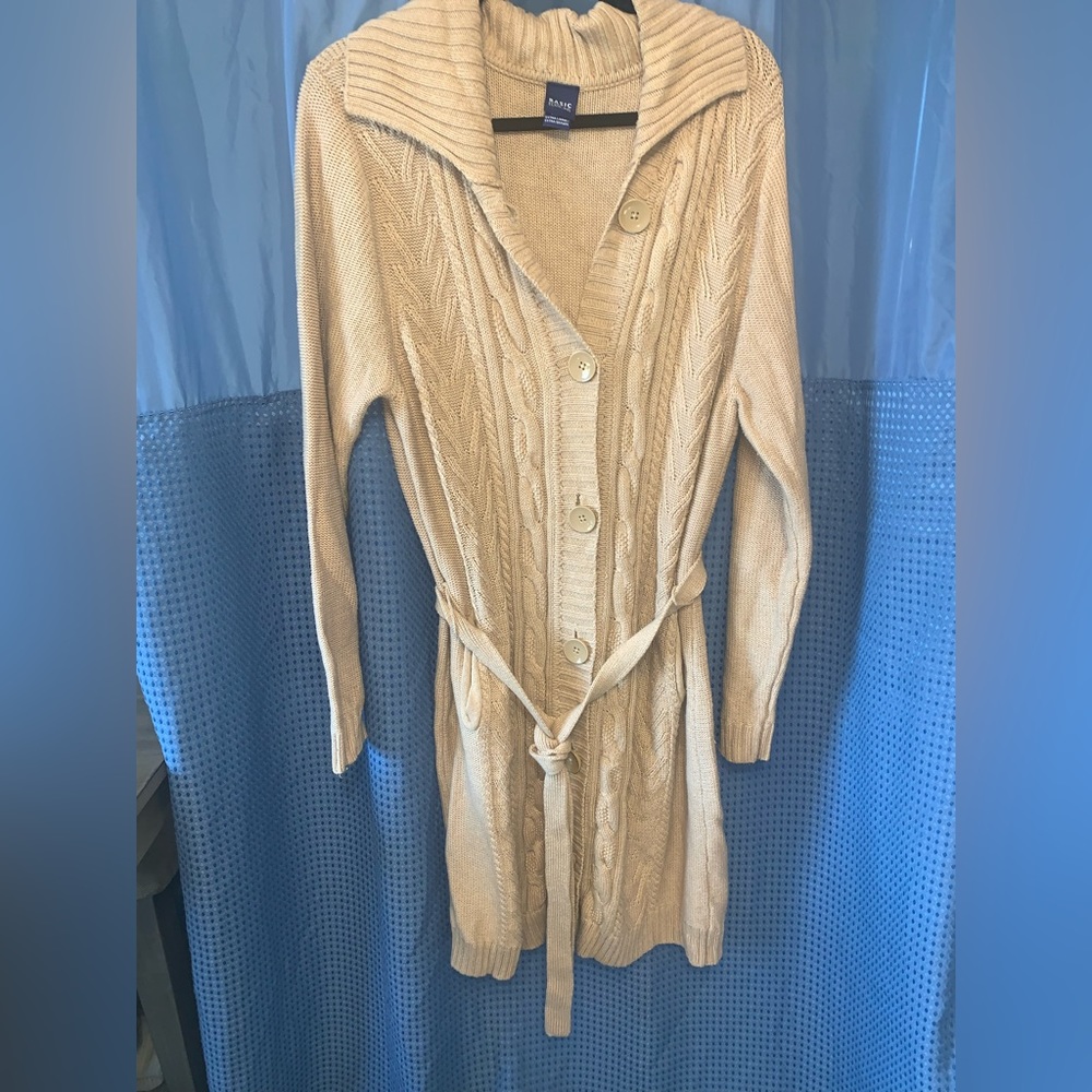 Woman’s Belted Cardigan